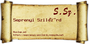 Seprenyi Szilárd névjegykártya